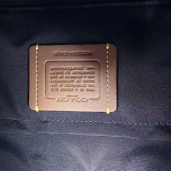 Coach Teri Shoulder Bag In Signature Canvas With Stripe In Tan Multi CAL81 NWT - Picture 8 of 10